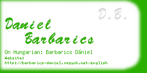 daniel barbarics business card