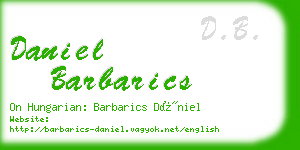 daniel barbarics business card